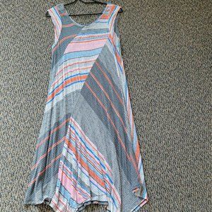 Premise Stretch Cotton Handkerchief Midi Dress Size Large